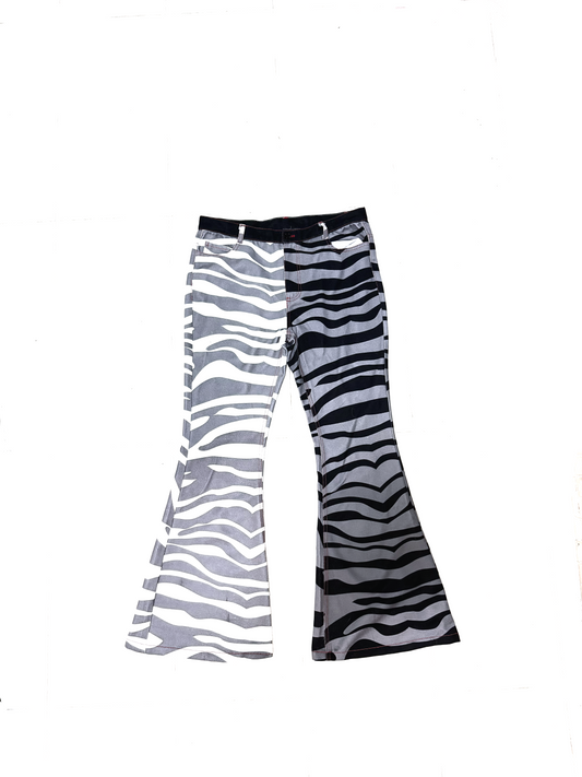 Zebra Flare Jeans