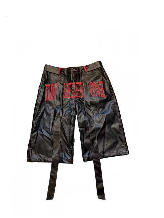 TWELVEZEROONE Leather Shorts